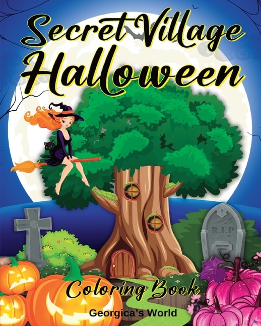 Front cover_Secret Village Halloween Coloring Book