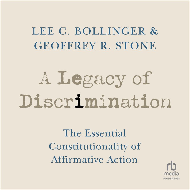 Front cover_A Legacy of Discrimination