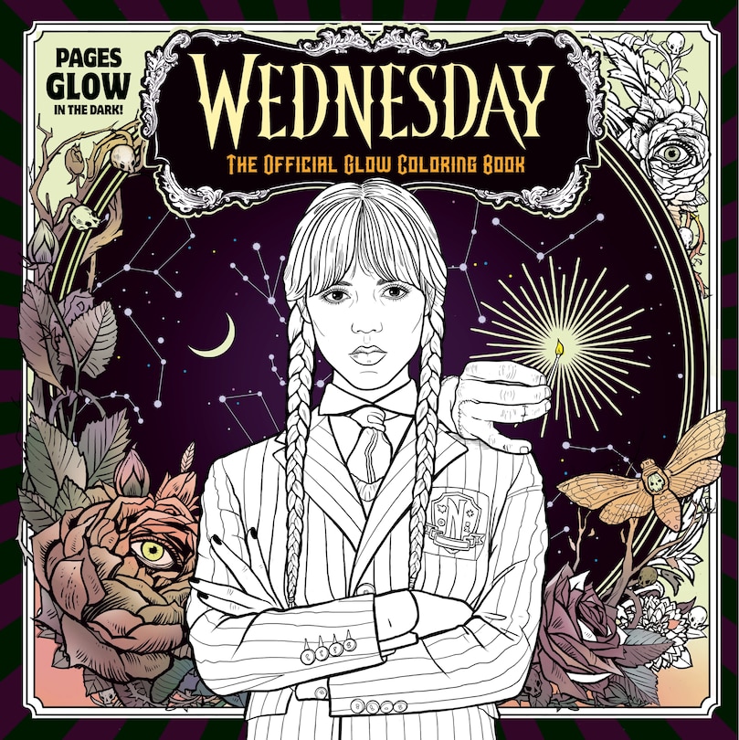 Front cover_Wednesday Official Glow Coloring Book
