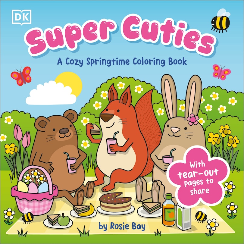 Couverture_Super Cuties: A Cozy Springtime Coloring Book