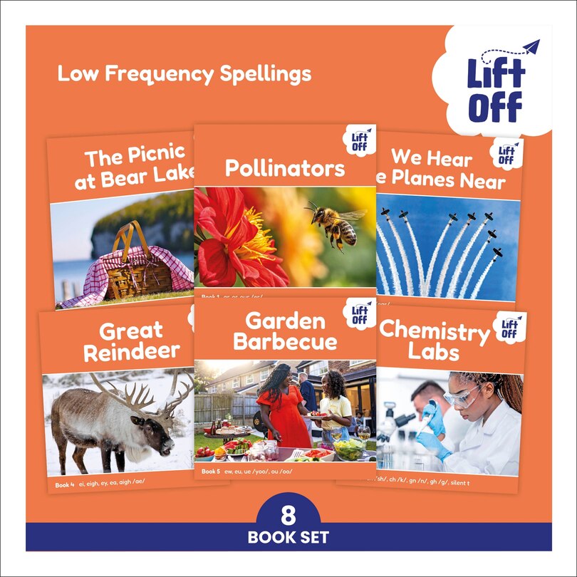 Front cover_Phonic Books Lift Off Readers Low Frequency Spellings
