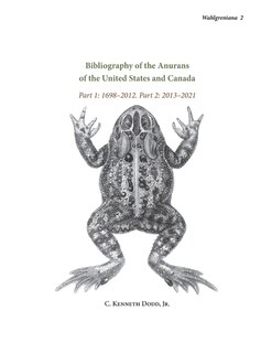 Couverture_Bibliography of the Anurans of the United States and Canada Part 1