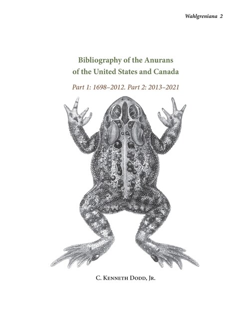 Couverture_Bibliography of the Anurans of the United States and Canada Part 1