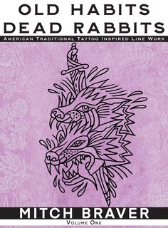 Front cover_OLD HABITS DEAD RABBITS - American Traditional Tattoo Inspired Line Work