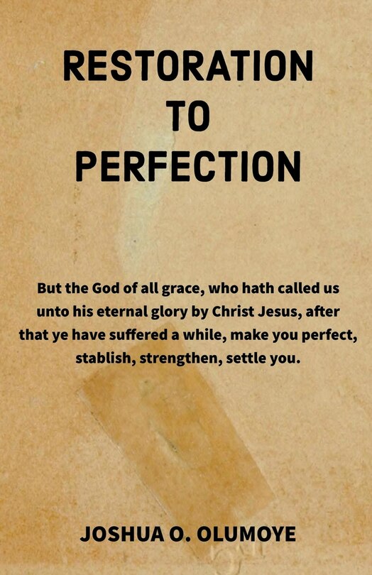 Front cover_Restoration to Perfection