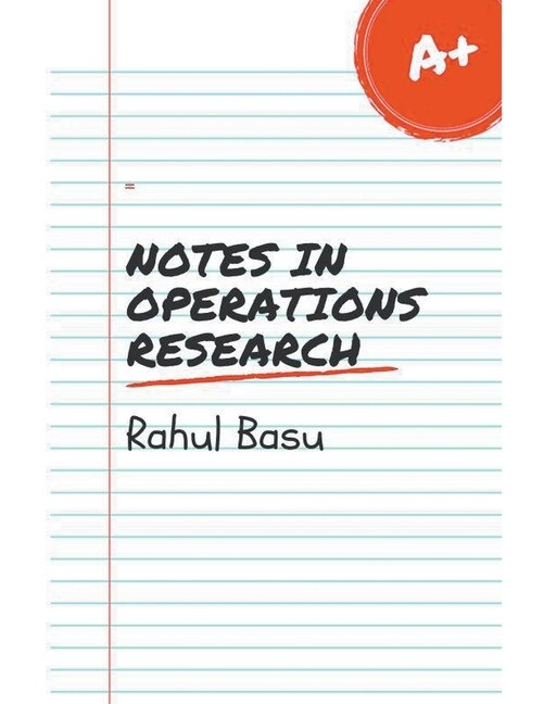 Front cover_Notes in Operations Research