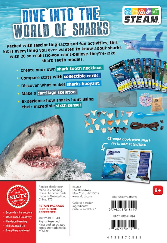 Back cover_Klutz STEAM Lab Shark-tastic Teeth!