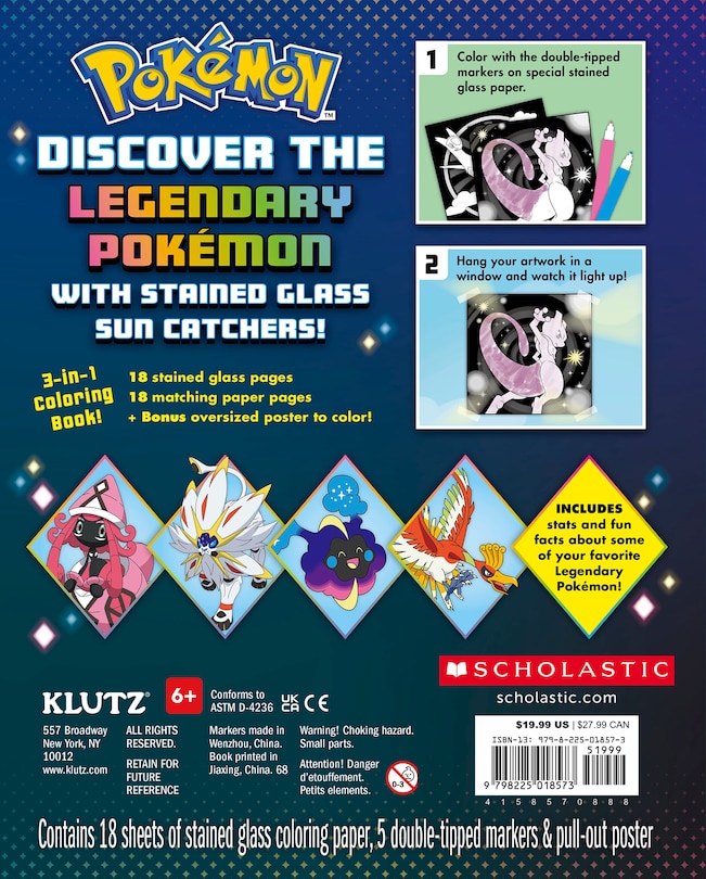 Back cover_Pok&eacute;mon Legendary Stained Glass