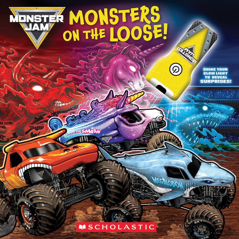 Front cover_Monster Jam: Monsters on the Loose! (Board Book with Flashlight)