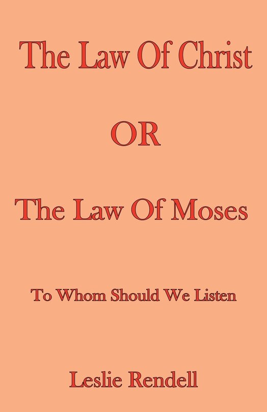 Front cover_The Law Of Christ