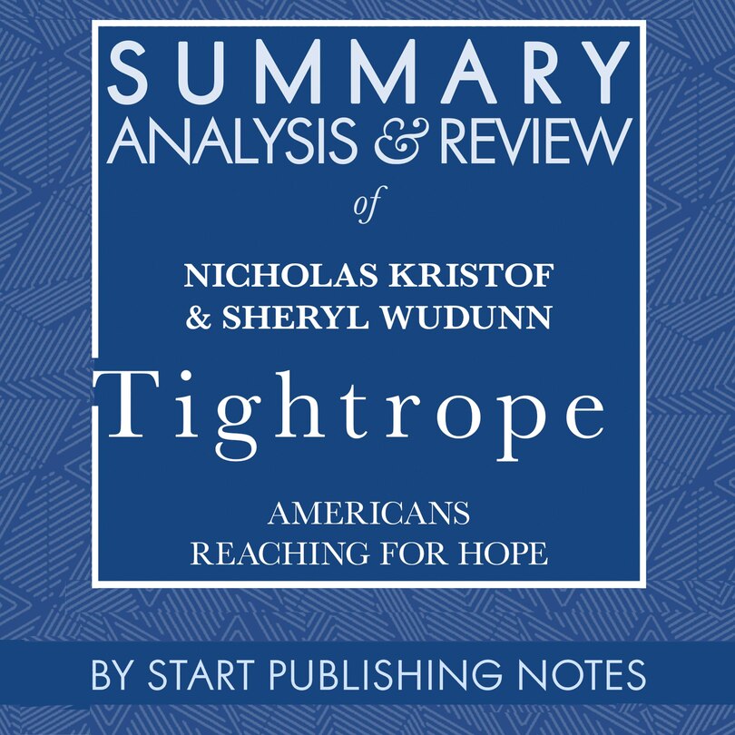 Front cover_Summary, Analysis, and Review of Nicholas Kristof & Sheryl WuDunn's Tightrope