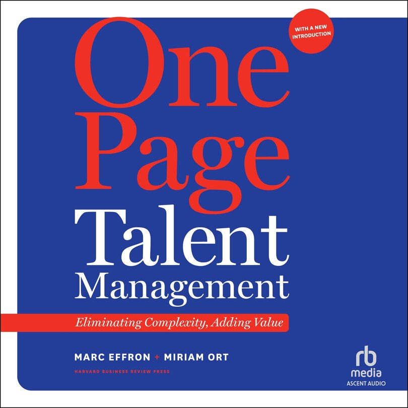 Couverture_One Page Talent Management, with a New Introduction