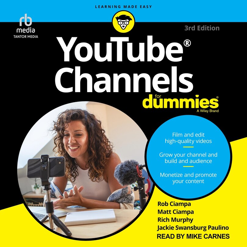 Front cover_YouTube Channels For Dummies, 3rd Edition