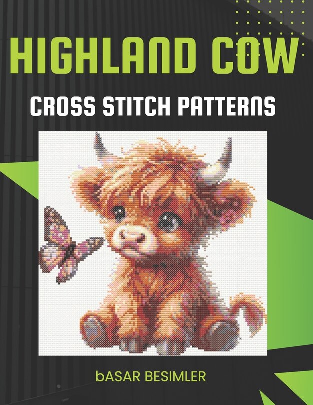 Front cover_Highland Cow Cross Stitch Patterns
