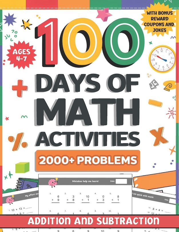 100 Days Of Math Activities For Ages 4-7: Addition And Subtraction Fun ...