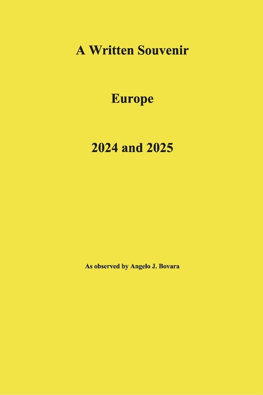 Couverture_A Written Souvenir  Europe  2024 and 2025
