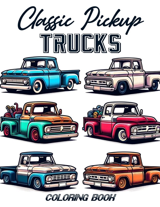 Front cover_Classic Pickup Trucks coloring book
