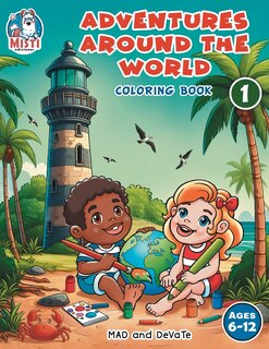 Front cover_ADVENTURES AROUND THE WORLD Coloring book