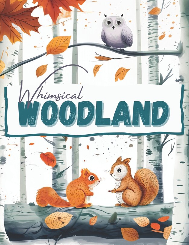 Couverture_Whimsical Woodland Animals, a Wildlife Coloring Book Activity for Teens, Adults, and Seniors