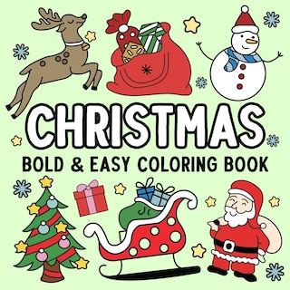 Front cover_Christmas Bold and Easy Coloring Book