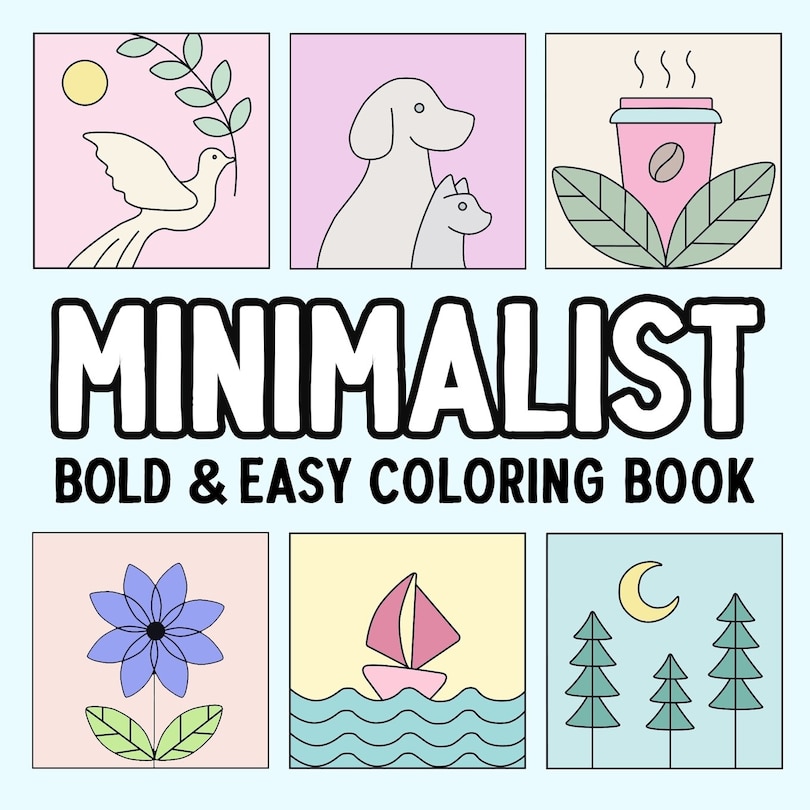 Front cover_Minimalist Bold and Easy Coloring Book