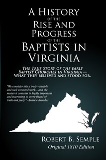 Couverture_A History of the Rise And Progress of the Baptists In Virginia
