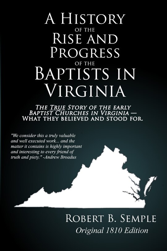 Couverture_A History of the Rise And Progress of the Baptists In Virginia