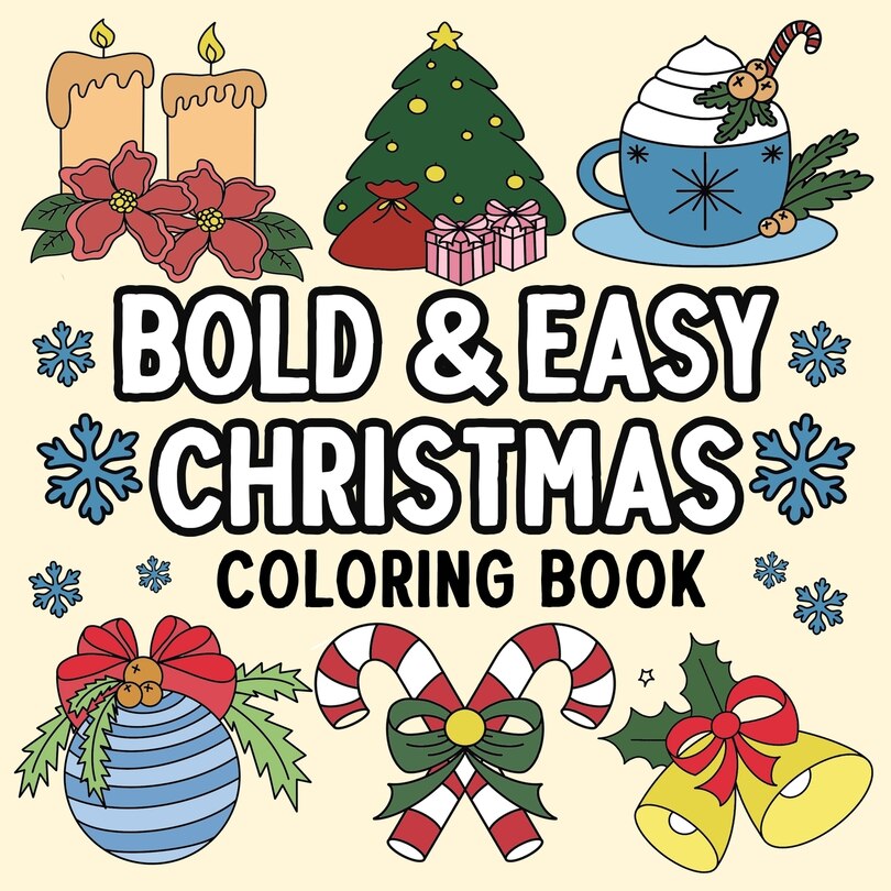 Front cover_Bold and Easy Christmas Coloring Book