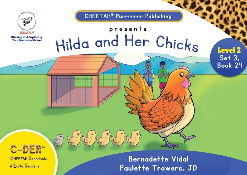 Couverture_C-DER(Cheetah decodables & early readers)set 3, book 24, Hilda and her chicks