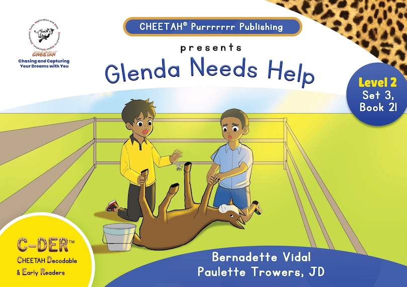 Couverture_C-DER(Cheetah decodable & early readers)Set 3, book 21, Glenda Needs Help