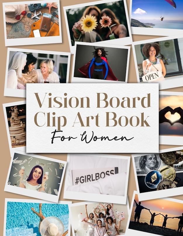 Front cover_Vision Board Clip Art Book For Women