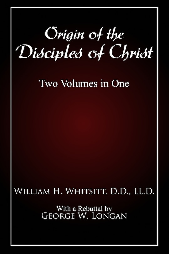 Front cover_Origin of The Disciples of Christ