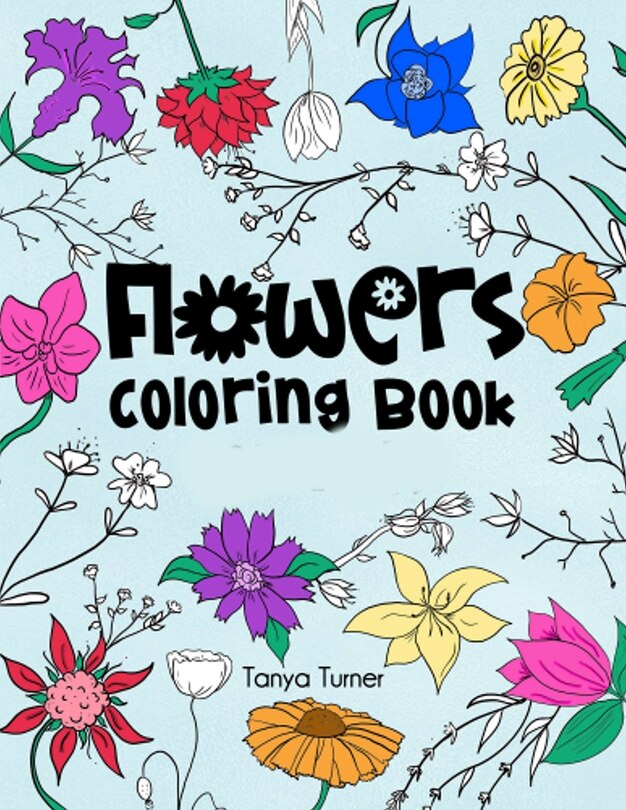 Front cover_Flowers Coloring Book