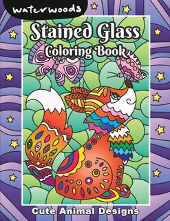 Couverture_Stained Glass Coloring Book - Cute Animals Designs