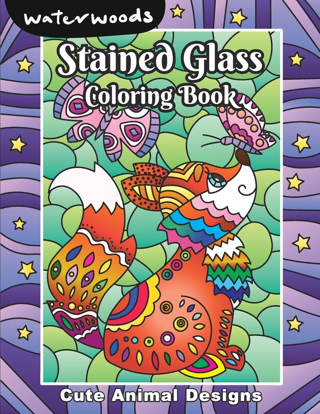 Couverture_Stained Glass Coloring Book - Cute Animals Designs
