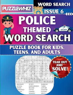 Couverture_Police - Themed Word Search - Fun & Educational Puzzles for Kids, Teens, and Adults (Large Print Edition)