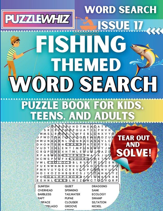 Couverture_Fishing - Themed Word Search - Fun & Educational Puzzles for Kids, Teens, and Adults (Large Print Edition)