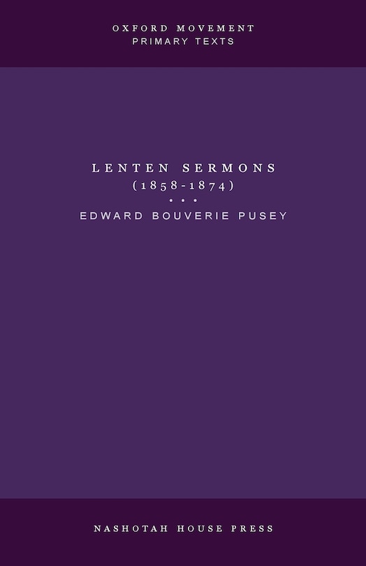Front cover_Lenten Sermons (1858-1874)