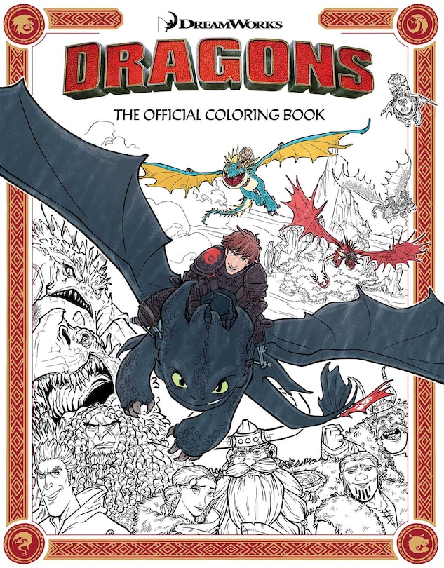 Front cover_DreamWorks Dragons: The Official Coloring Book