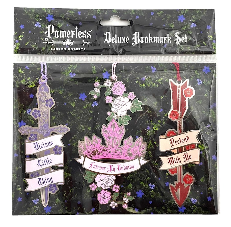 Front cover_Lauren Roberts: Powerless Trilogy Deluxe Bookmark Set (Set of 3)