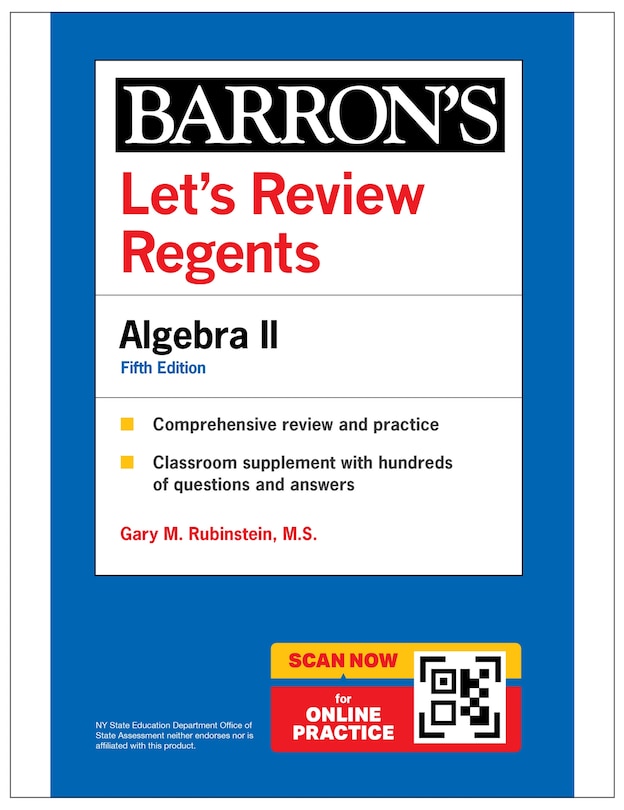 Couverture_Let's Review Regents: Algebra II, Fifth Edition  (Barron's New York Regents)