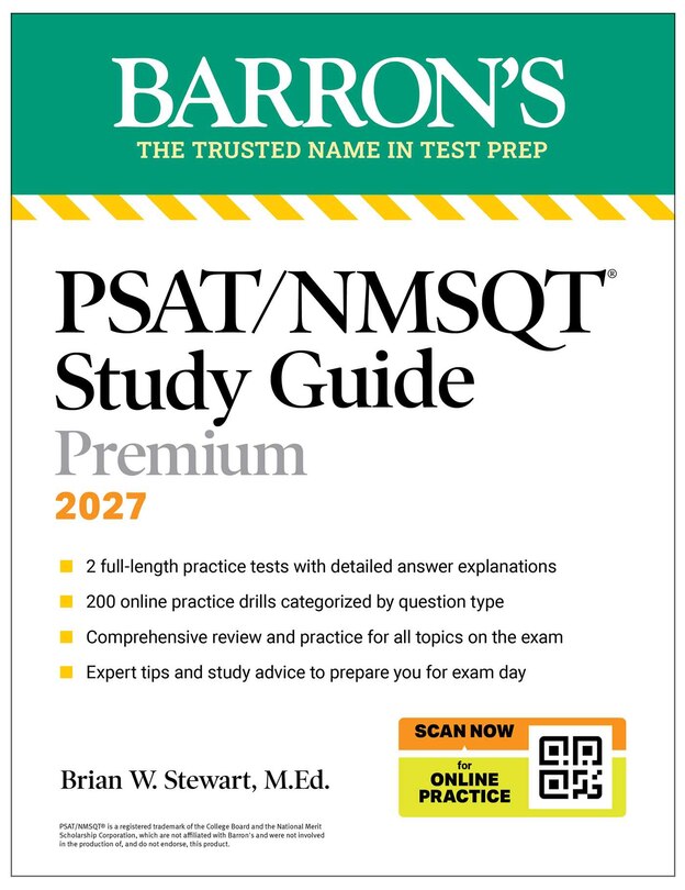 Couverture_PSAT/NMSQT Premium Study Guide, 2027: 2 Practice Tests + Comprehensive Review + 200 Online Drills
