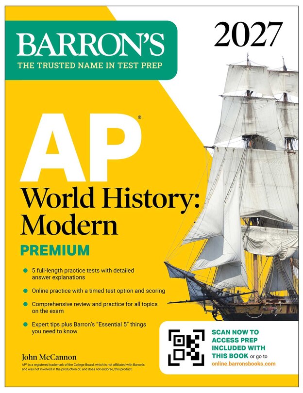 Couverture_AP World History: Modern Premium, 2027: Prep Book With 5 Practice Tests + Comprehensive Review + Online Practice