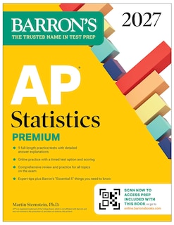 Couverture_AP Statistics Premium, 2027: 9 Practice Tests + Comprehensive Review + Online Practice