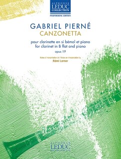 Front cover_Pierne: Canzonetta Opus 19 for Clarinet and Piano