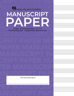 Front cover_Hal Leonard Manuscript Paper - 10-Staff, 64 Perforated Pages, 8.5 x 11, 3-Hole Punched