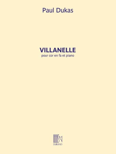 Front cover_Dukas: Villanelle for  Horn (In F) and Piano