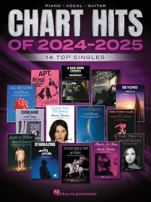 Couverture_Chart Hits of 2024-2025: 14 Top Singles Arranged for Piano, Voice, and Guitar Chords and Frames