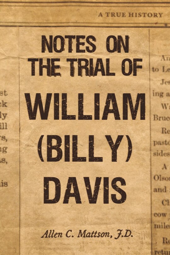 Couverture_Notes on the Trial of William (Billy) Davis