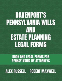 Couverture_Davenport's Pennsylvania Wills And Estate Planning Legal Forms